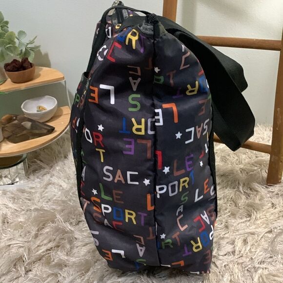 LESPORTSAC Mulitcolor Logo On Black
Nylon Tote - Picture 5 of 17